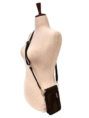 New with Tags Black Travel Hands Free Crossbody Purse with Multiple Slip Pockets